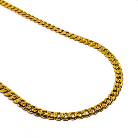 7mm Miami Cuban Chain - Gold
