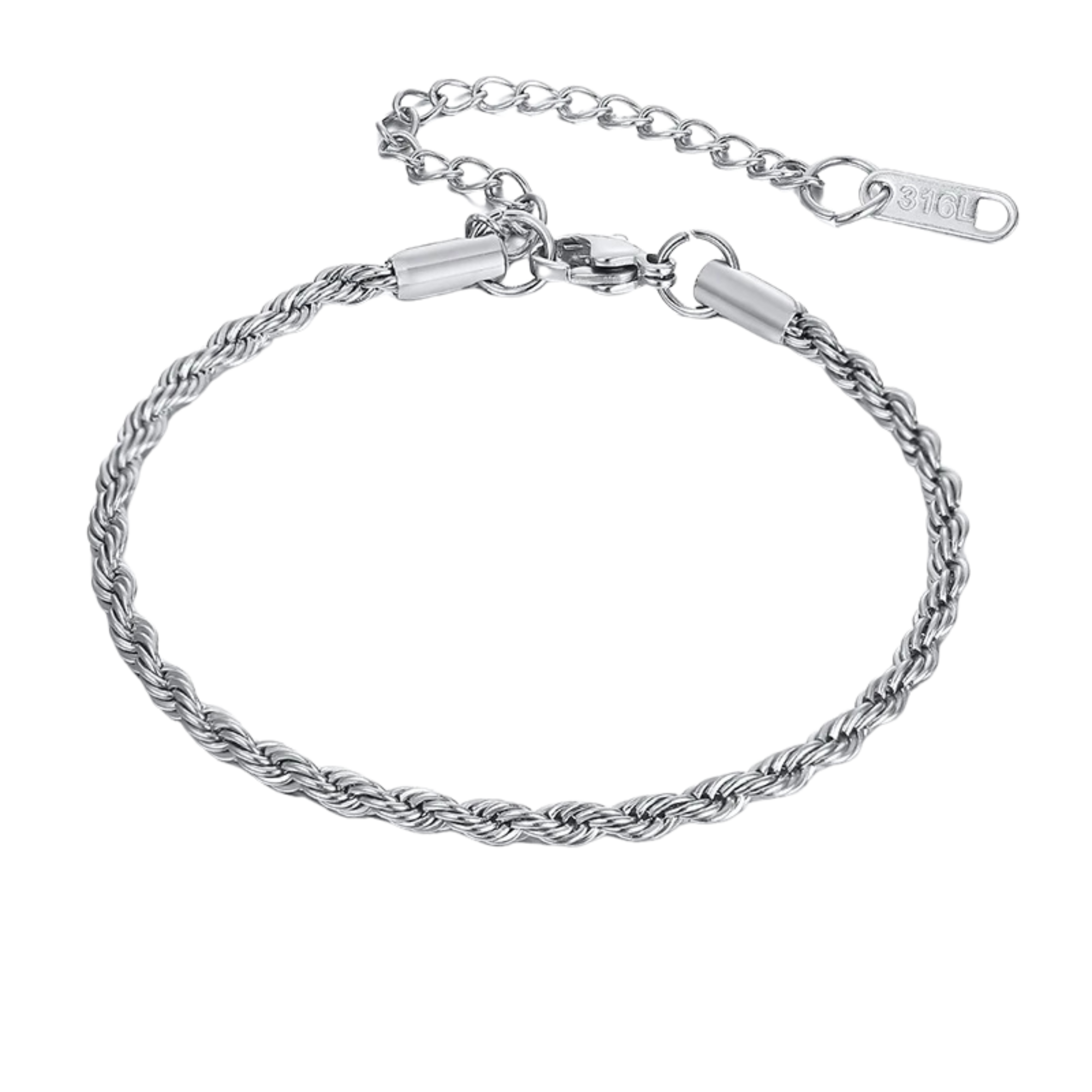 Rope Bracelet - Silver