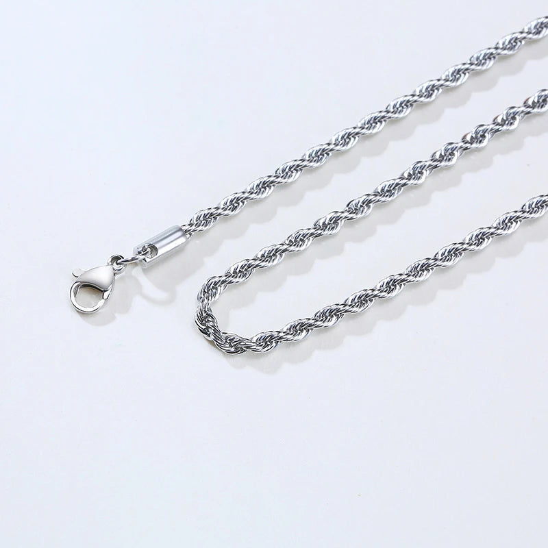 5mm Rope Chain - Silver