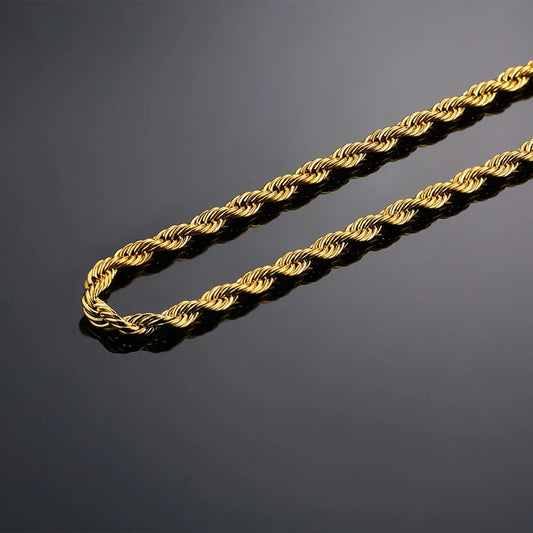5mm Rope Chain - Gold