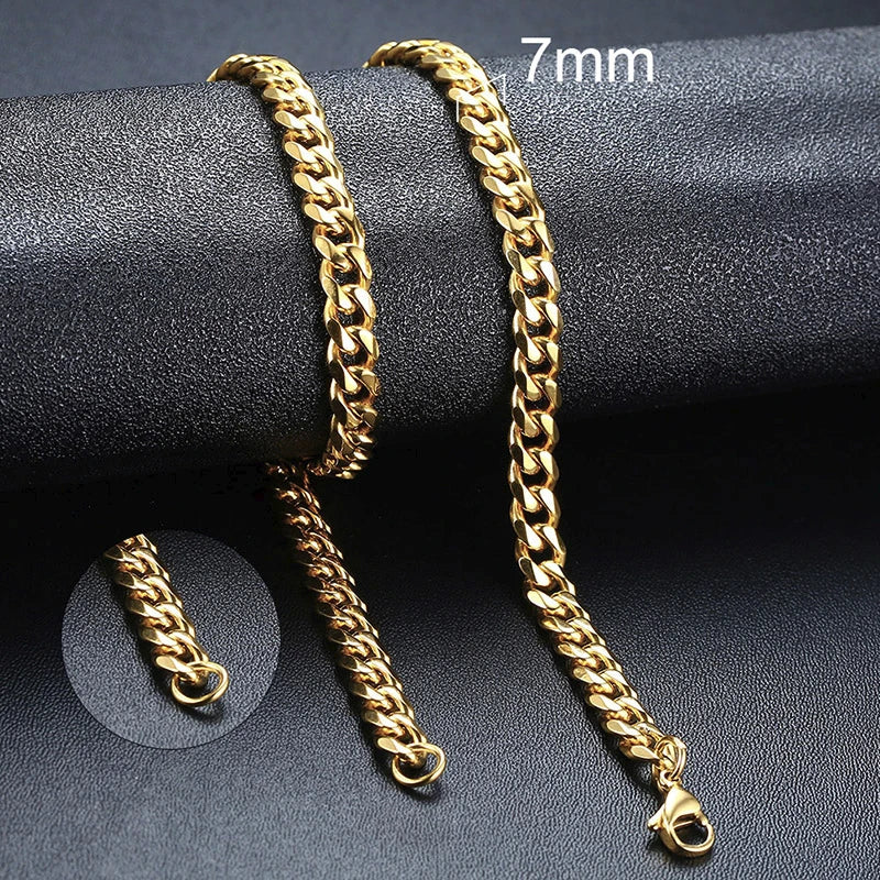 7mm Miami Cuban - Gold