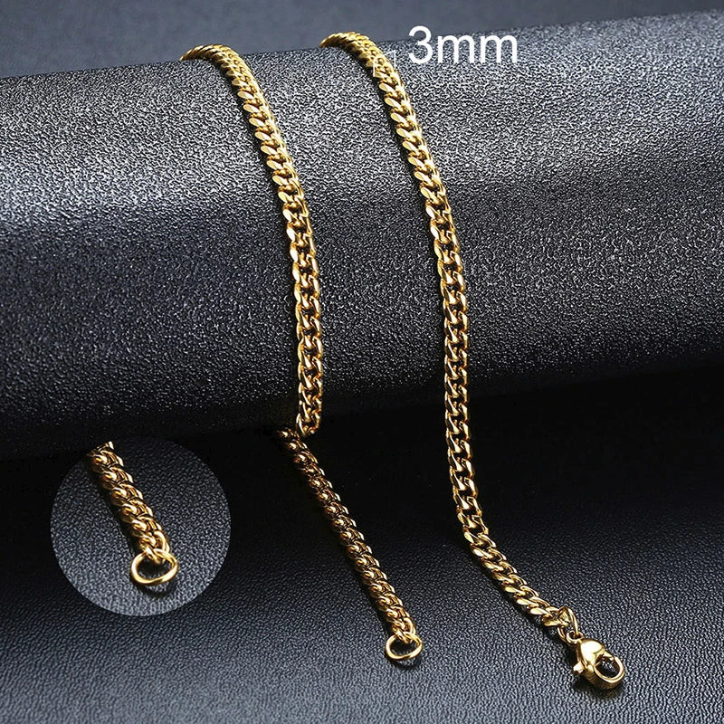 3mm Miami Cuban - Gold
