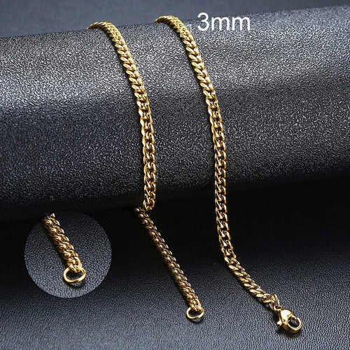 3mm Miami Cuban - Gold